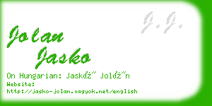 jolan jasko business card